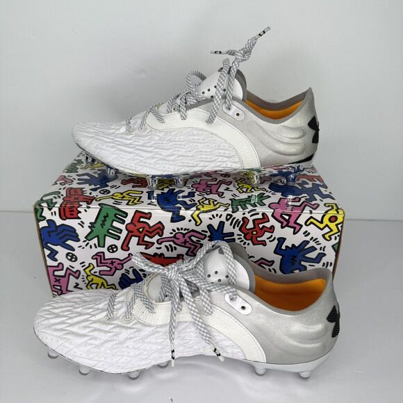 Under Armour Clone Magnetico Pro 2.0 FG White 3025640-100 Soccer‎ Mens Size 8 - Picture 10 of 11